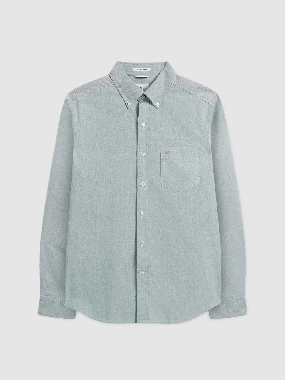 Chemises Ben Sherman Beatnik Wash Long-Sleeve Vert | ORJ-22171429